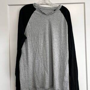 lululemon athletica Gray and Black Long Sleeve Tee